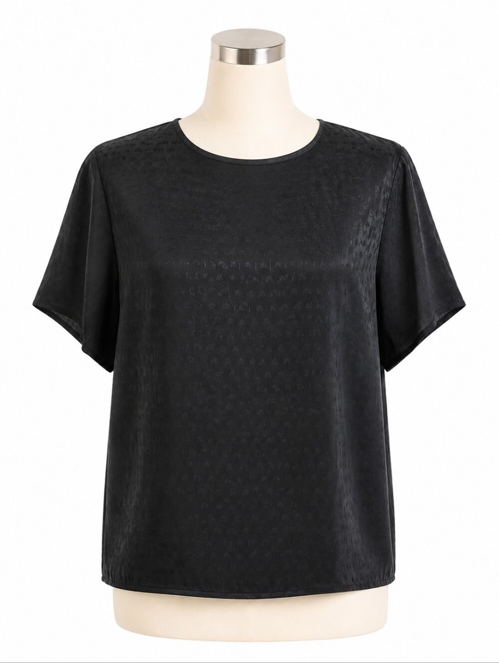Vintage Laura & Jayne NWT 100% Silk Boxy Black Blouse Top Sz 8 Career Casual